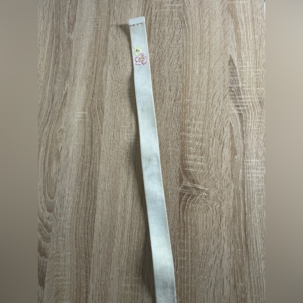 Armani Exchange Women M White Canvas Multicolor Belt - Picture 10 of 13
